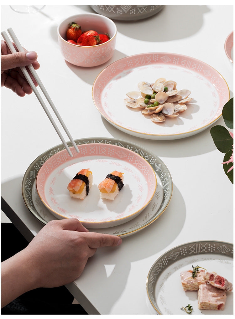 Hand-painted Light Luxury Underglaze Tableware Suit