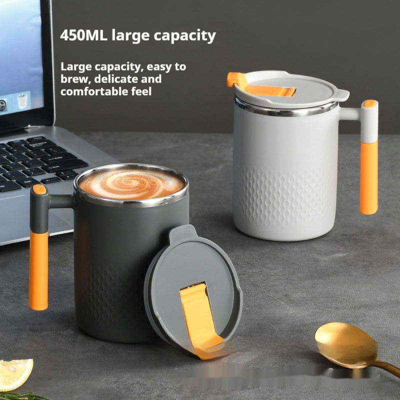 Double-layer Stainless Steel Liner Mug With Lid