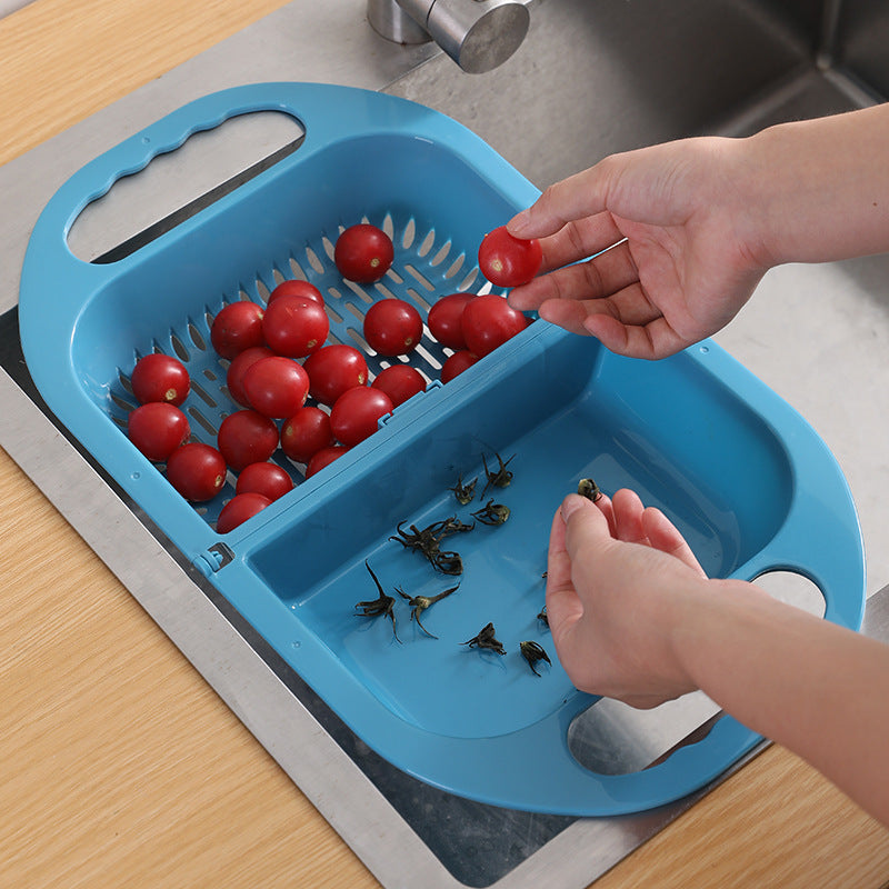 Folding Food Drain Rack Sink with Handle
