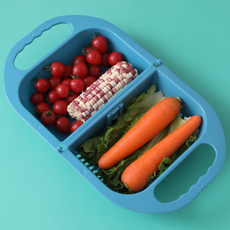 Folding Food Drain Rack Sink with Handle