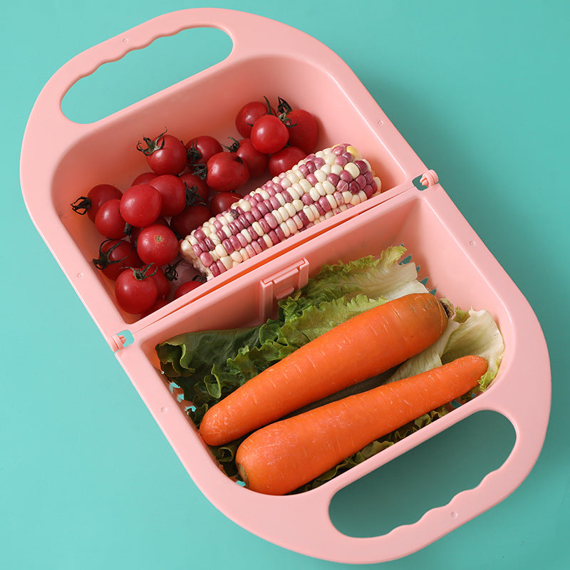 Folding Food Drain Rack Sink with Handle