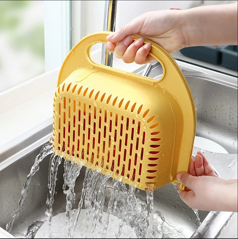 Folding Food Drain Rack Sink with Handle