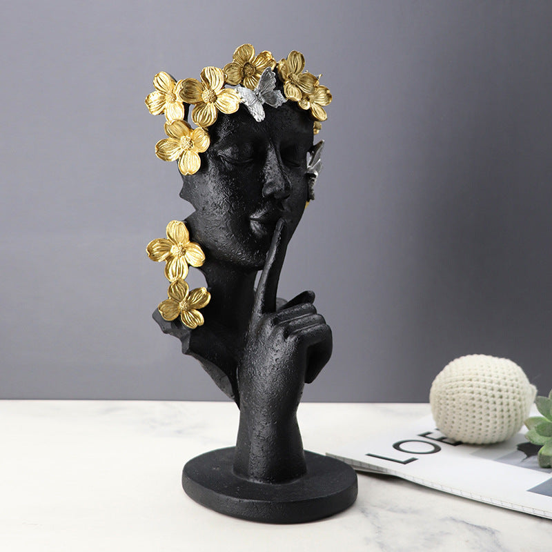Silence Is Gold Abstract Statue