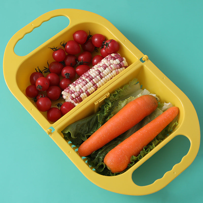 Folding Food Drain Rack Sink with Handle