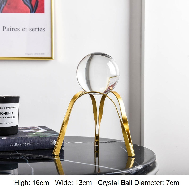 Golden Luxury Modern Metal Crystal Ball