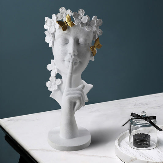 Silence Is Gold Abstract Statue