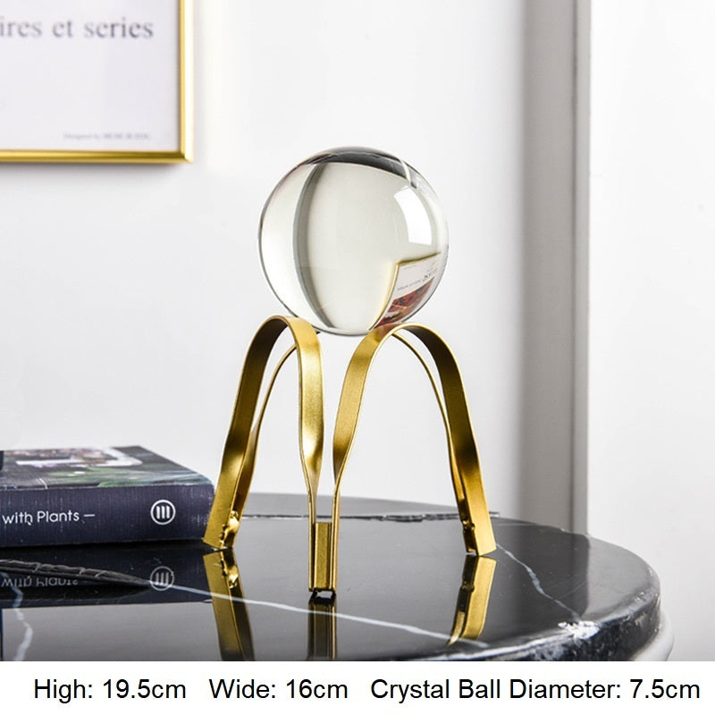 Golden Luxury Modern Metal Crystal Ball