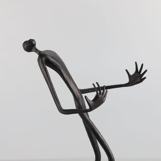 Light Luxury Black Ball Holder Metal Ornament