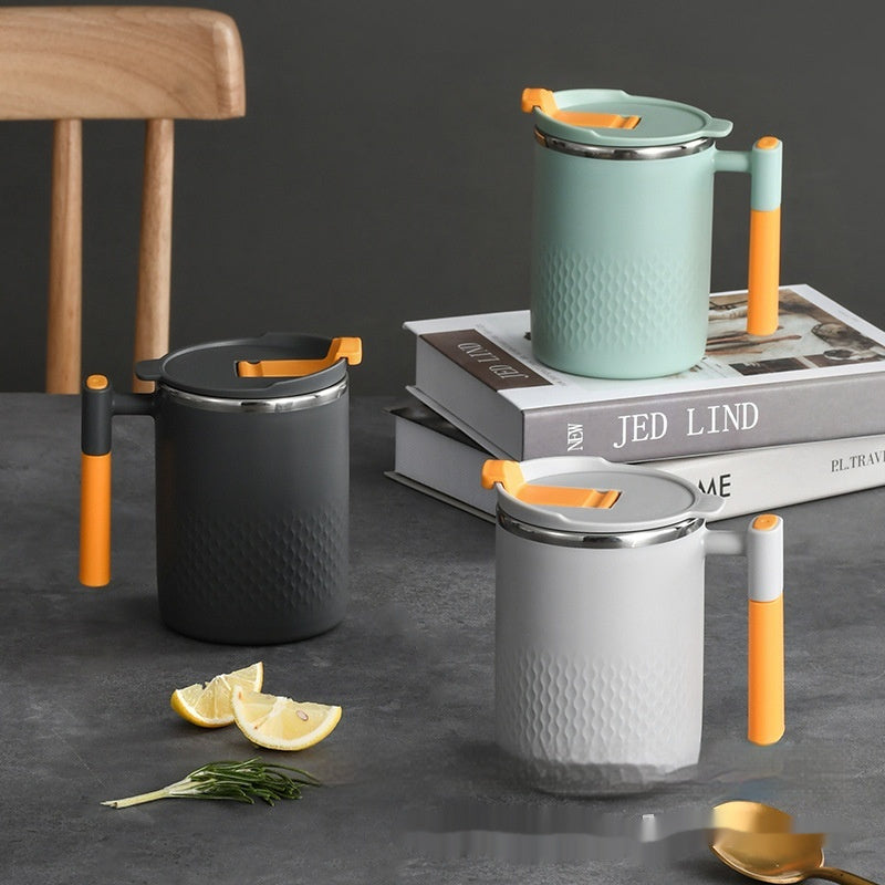 Double-layer Stainless Steel Liner Mug With Lid