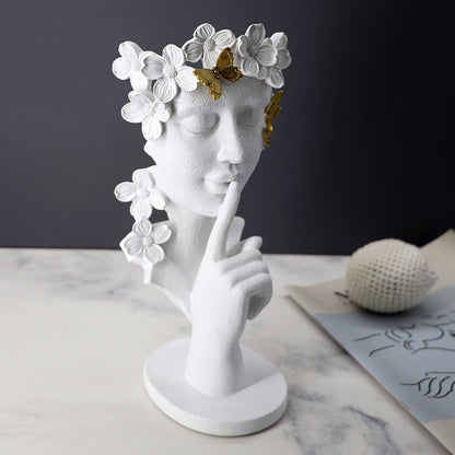 Silence Is Gold Abstract Statue