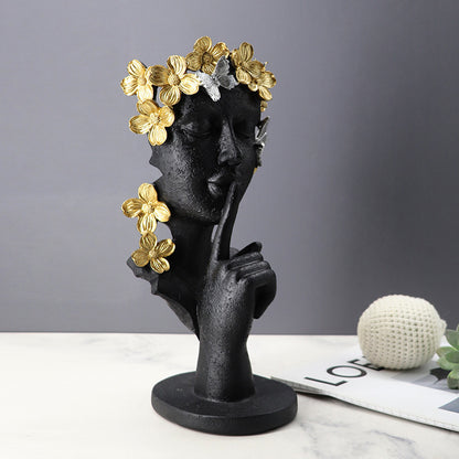 Silence Is Gold Abstract Statue