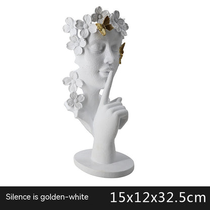 Silence Is Gold Abstract Statue